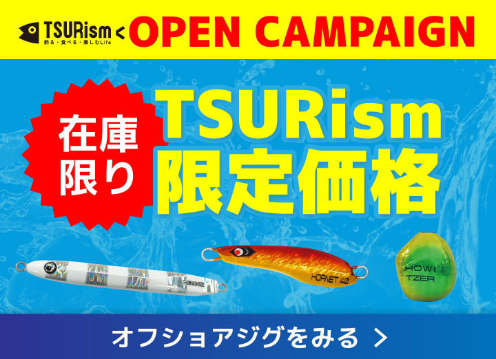 TSURism OPEN CAMPAIGN 在庫限り TSURism限定価格 オフショアジグをみる